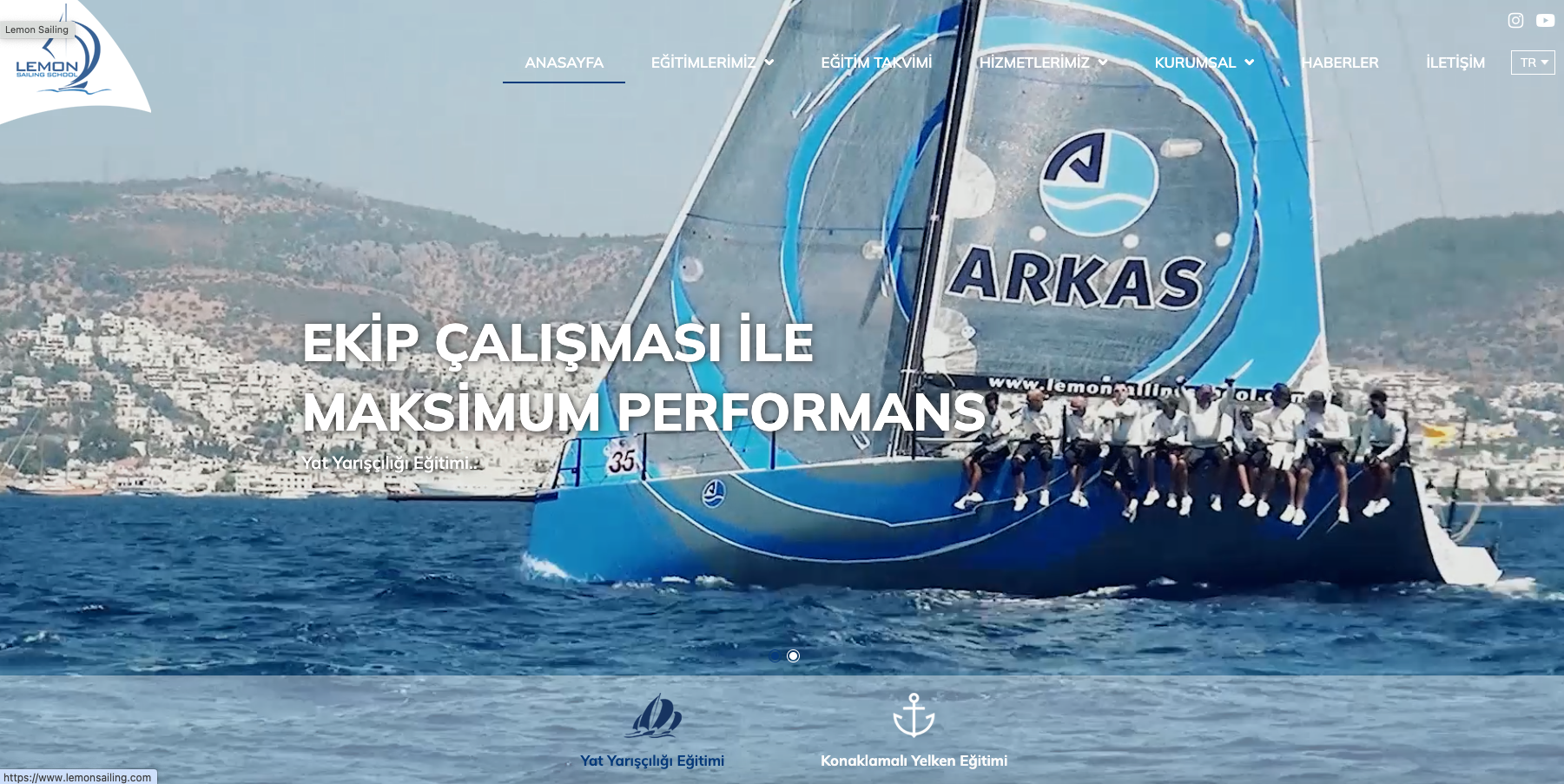 Lemon Sailing web design cover